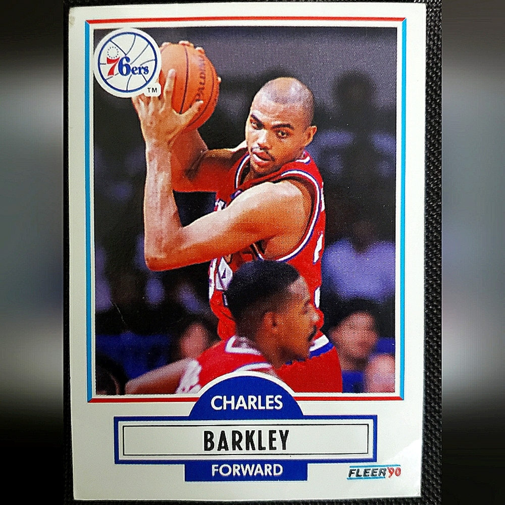 Charles Barkley rookie fleer cars with misprint. Error is the .545. On the back.